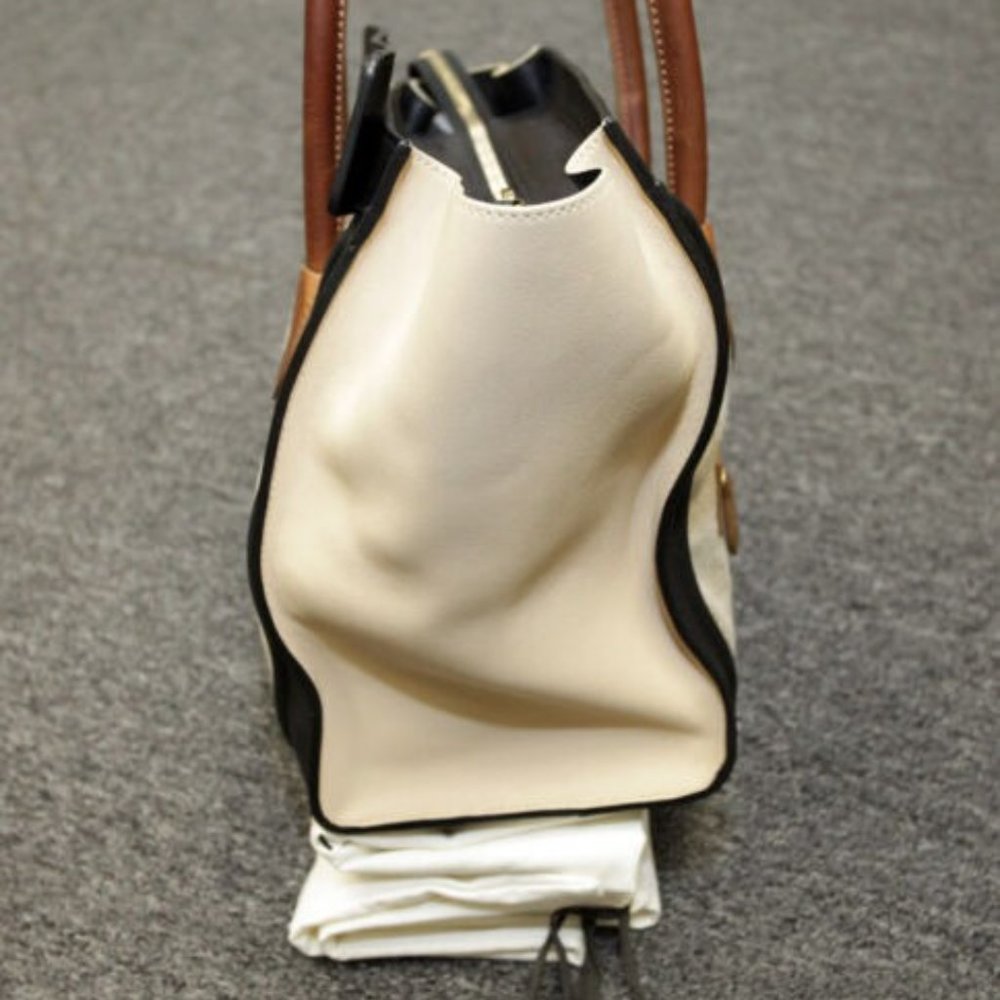 Celine Tricolor Mini Shopper Luggage Tote Natural Handbag 165212HJT.02VG WOMENS - Picture 4 of 12